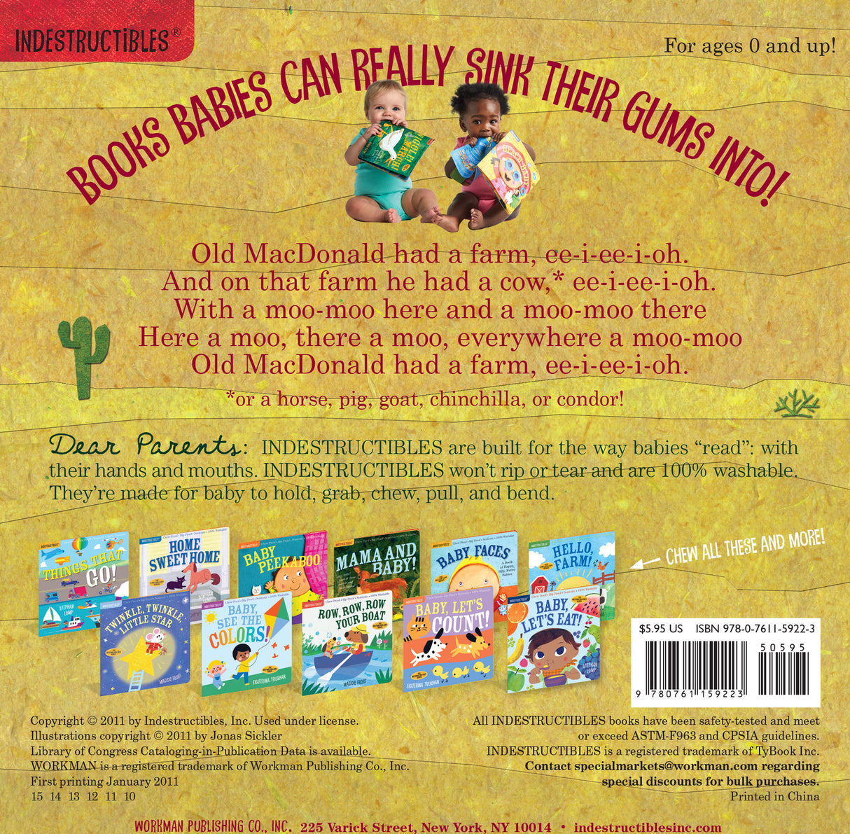 Indestructibles: Old MacDonald Had a Farm: Chew Proof · Rip Proof · Nontoxic · 100% Washable (Book for Babies, Newborn Books, Safe to Chew)