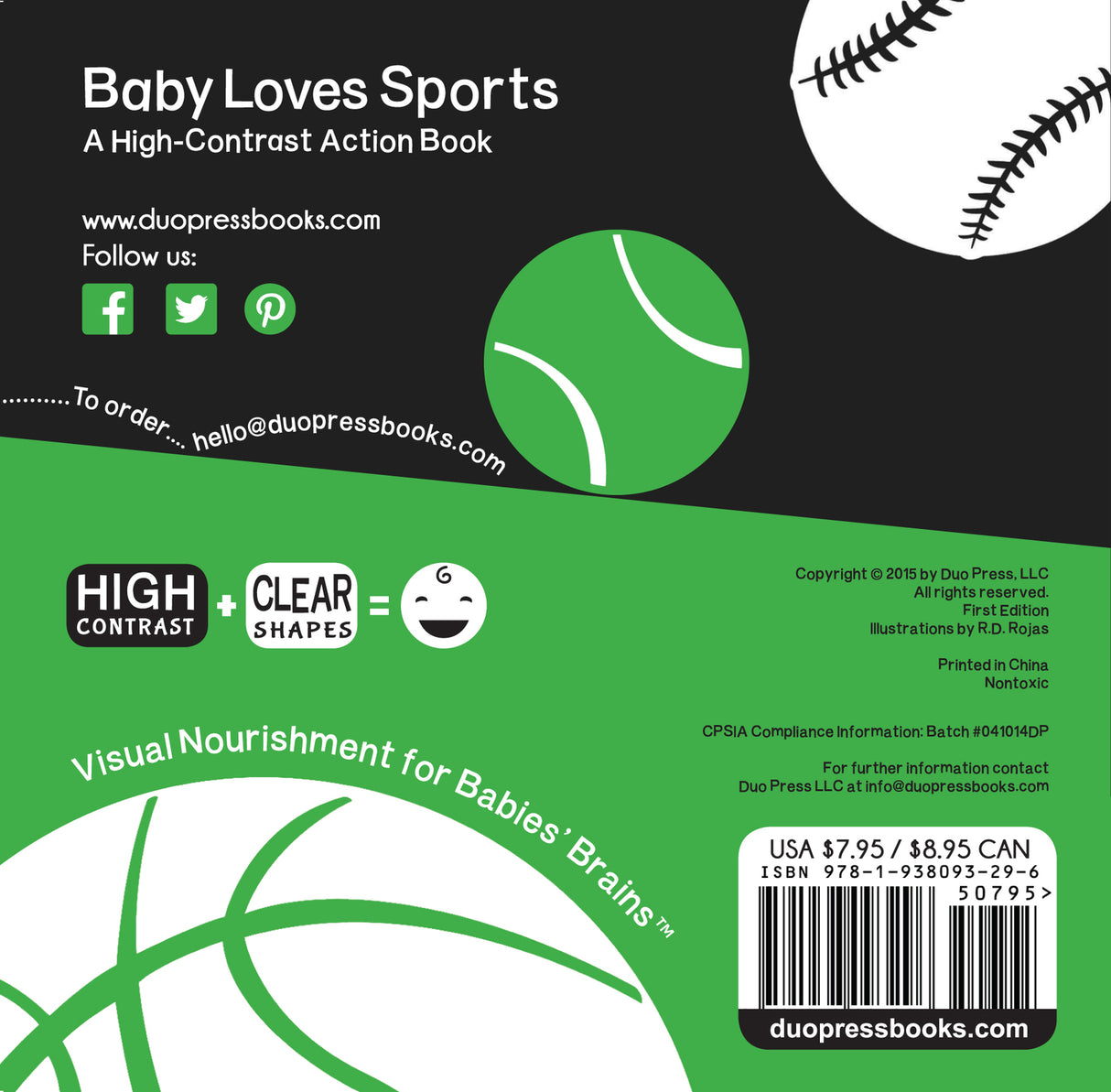 Baby Loves Sports: A High-Contrast Action Book