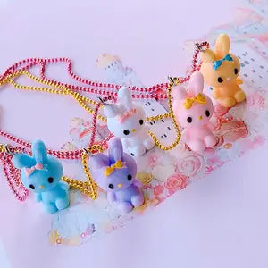 Pastel Bunny Kids Necklace