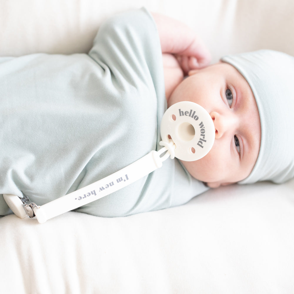 New Here Pacifier Clip