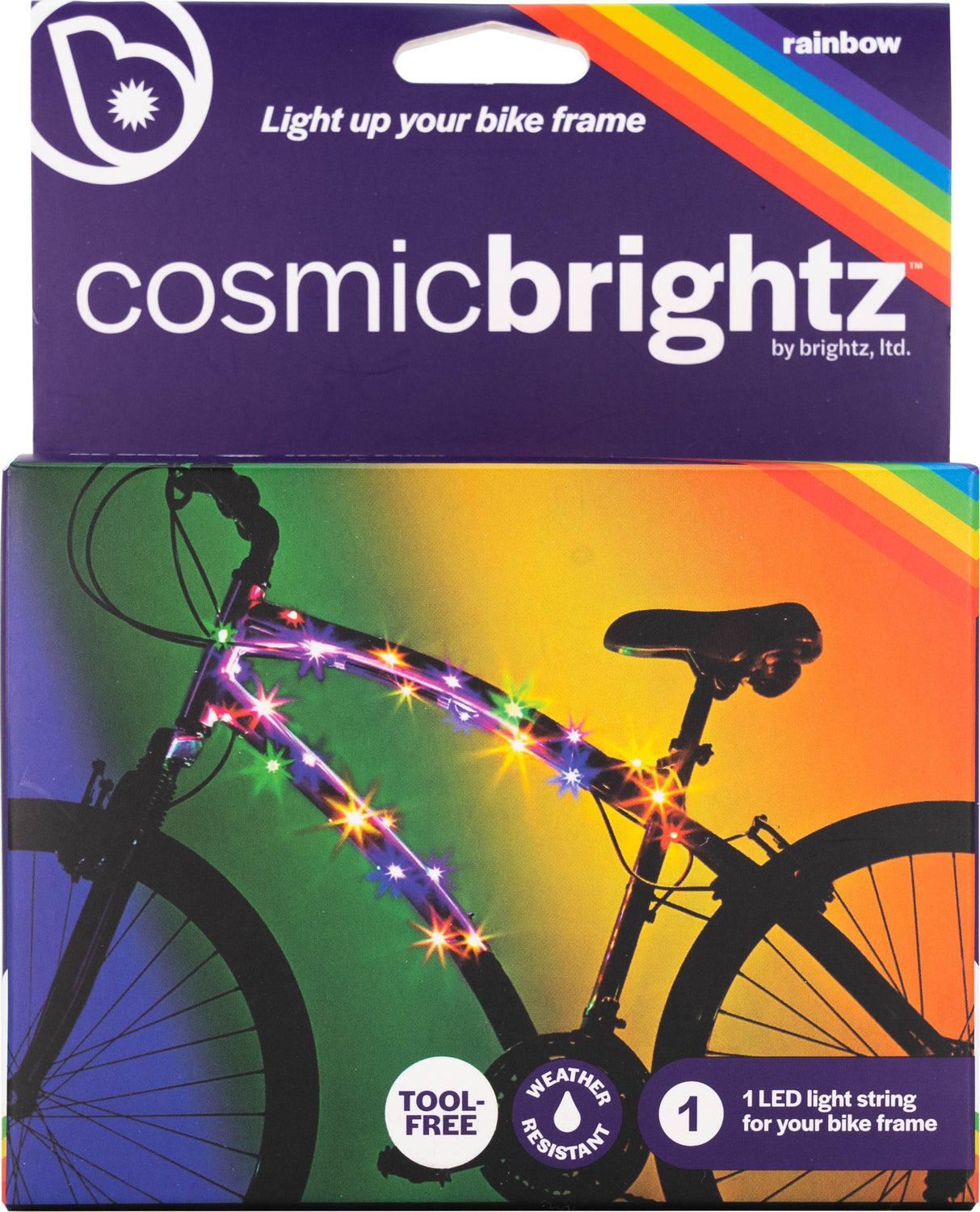 Cosmicbrightz Rainbow Led Bicycle Frame Light