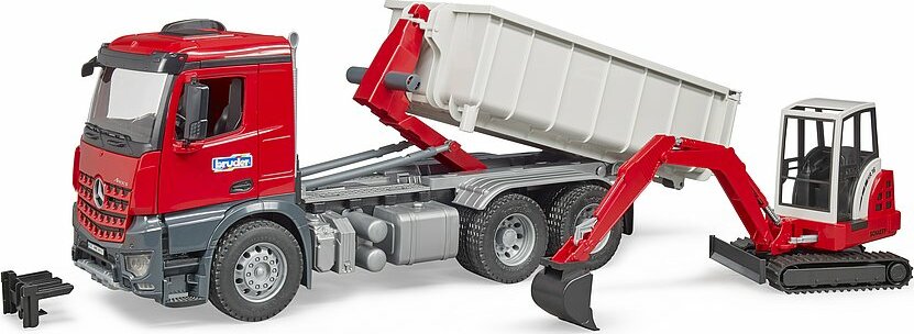 Mb Arocs Roll-off Container  Schaeff Mini Excavat