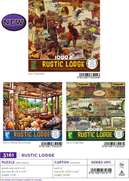 1000 Piece Rustic Lodge (assorted)
