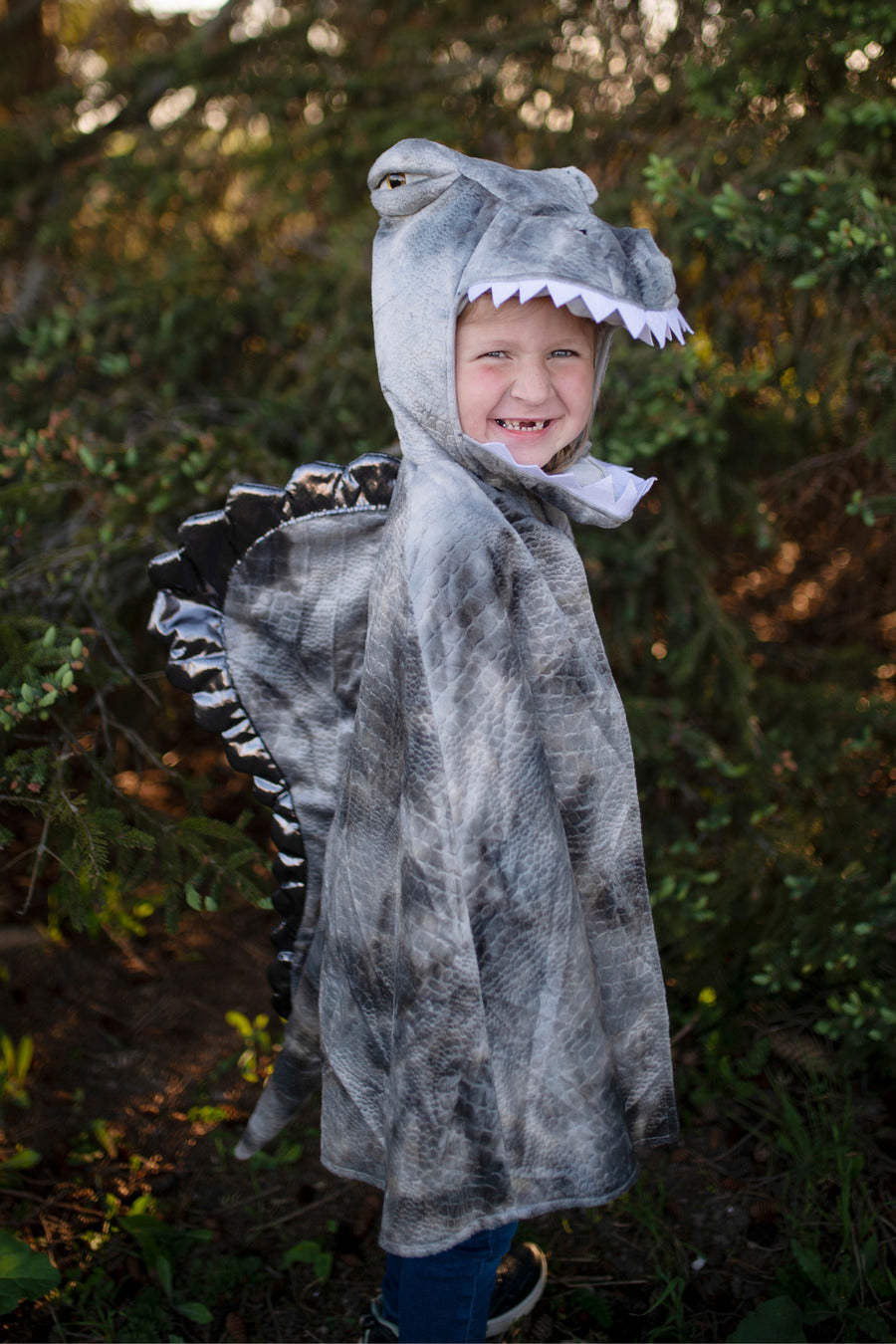 Grandasaurus Spinosaurus Cape, Grey (Size 4-6)
