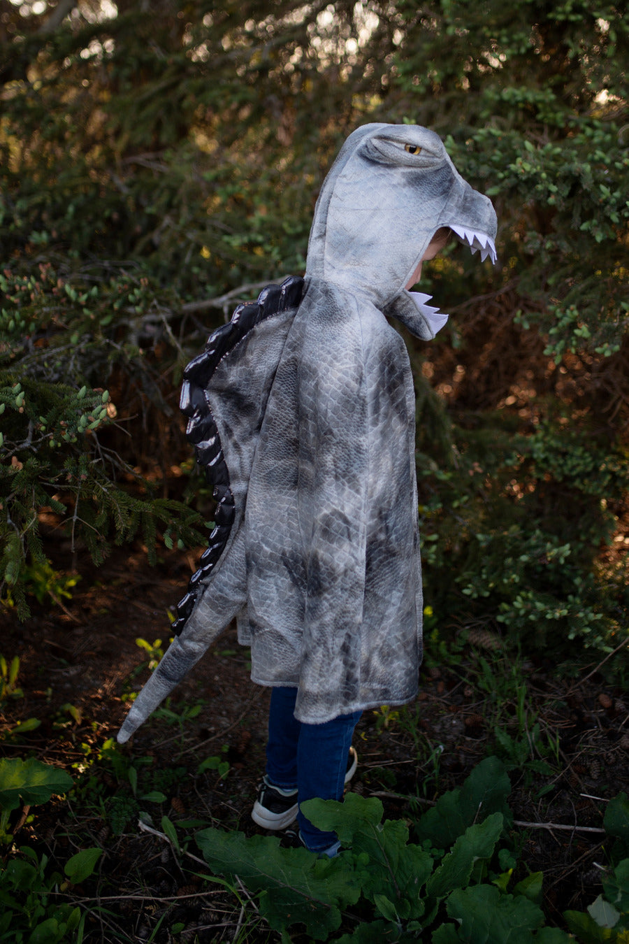 Grandasaurus Spinosaurus Cape, Grey (Size 4-6)