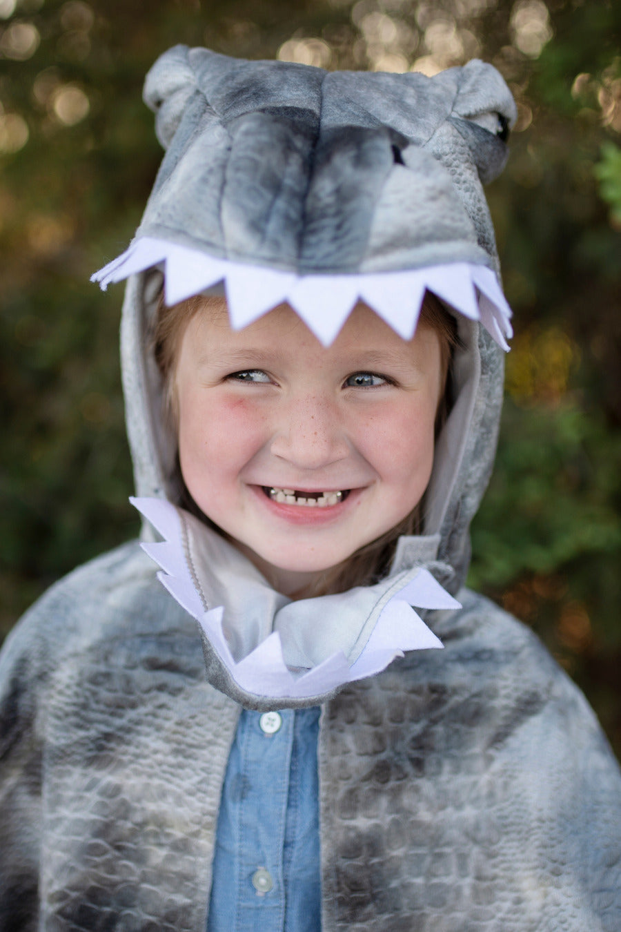 Grandasaurus Spinosaurus Cape, Grey (Size 4-6)