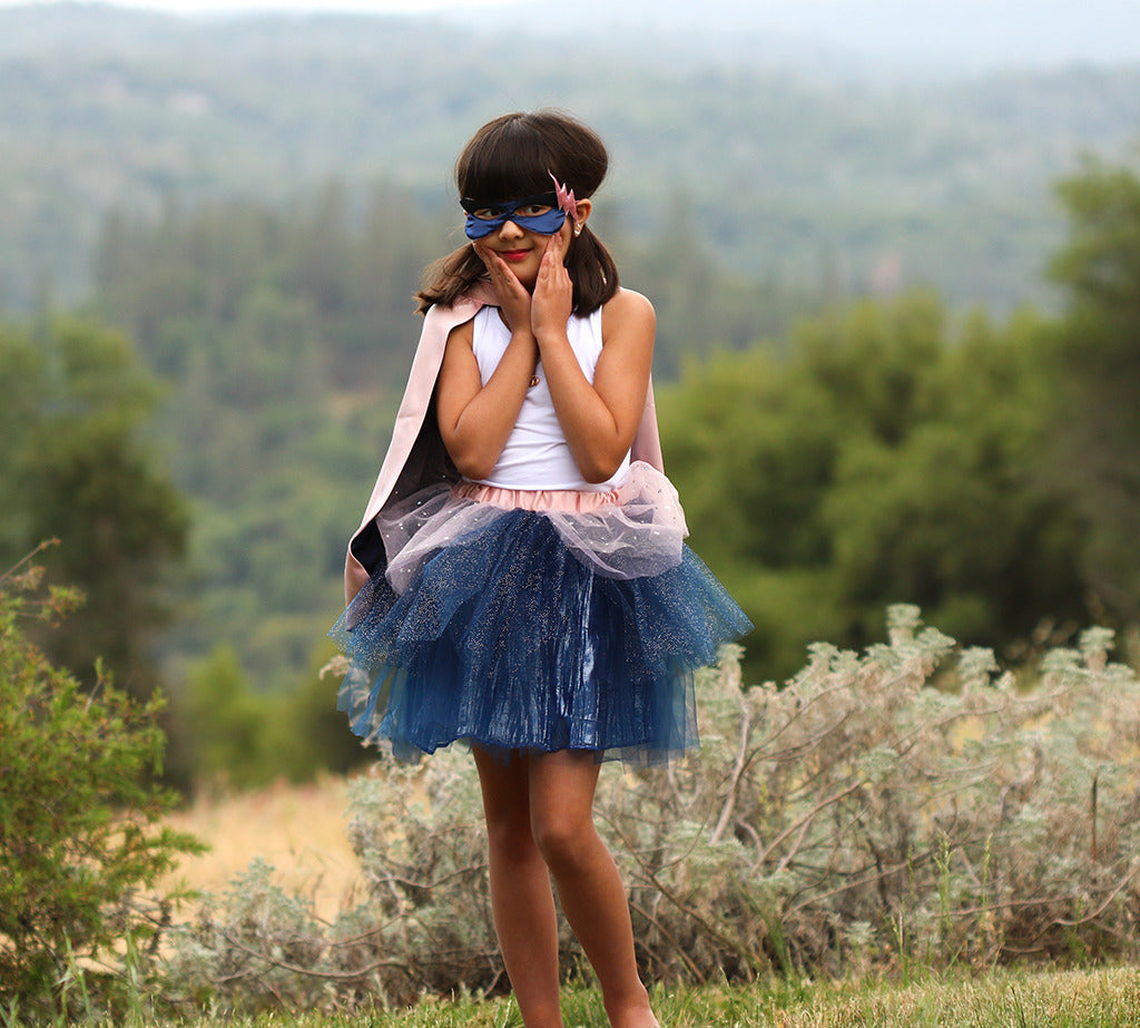 Super-duper Tutu/ Cape/ Mask, Pink Navy