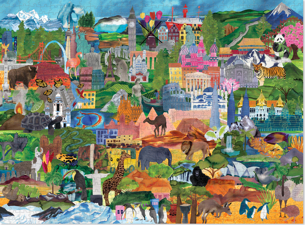 1000-pc Puzzle - World Collage