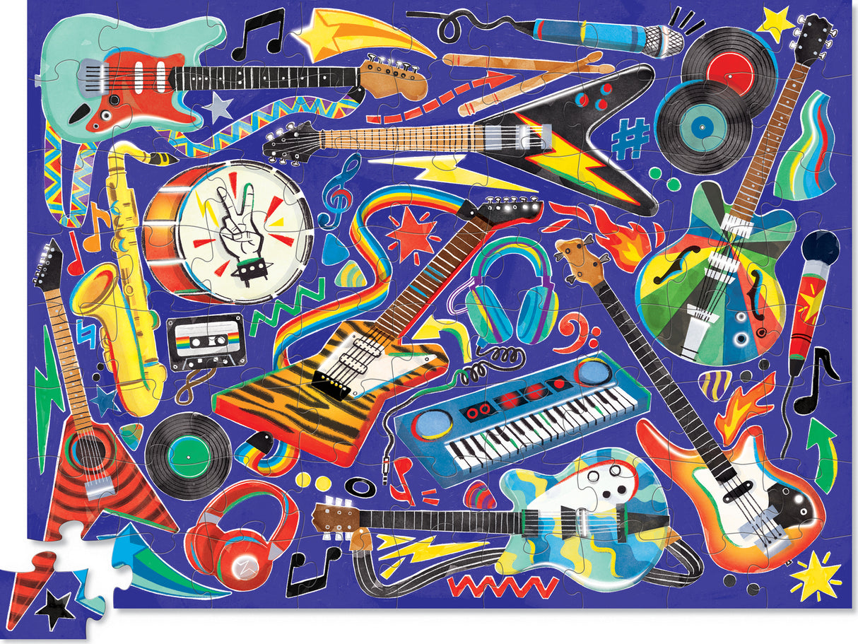 72- pc Round Box Puzzle - Rock n Roll