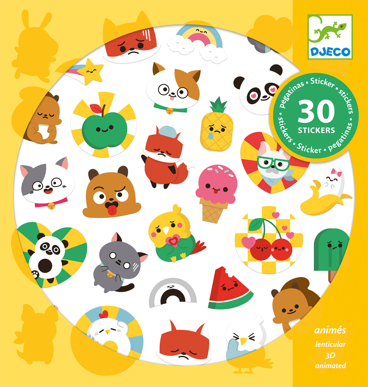 Djeco Emoji Lenticular Changing Stickers