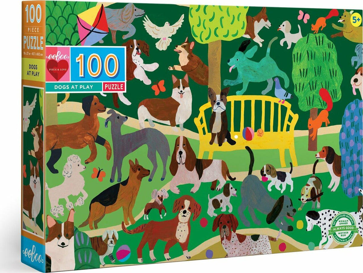 Dogs At Play 100 Piece Puzzle