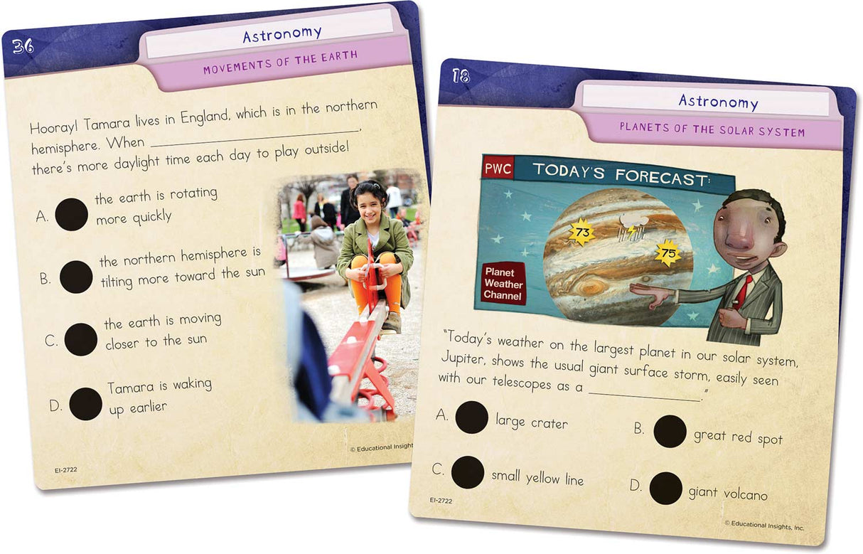 Hot Dots Science Cards Astronomy