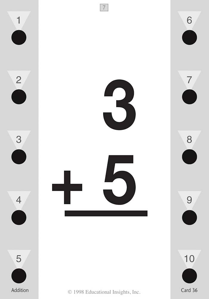 Hot Dots Math Flash Cards - Addition