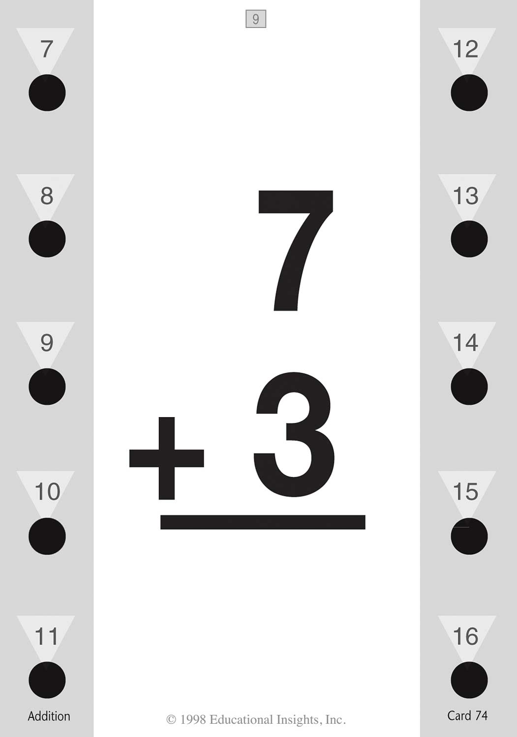 Hot Dots Math Flash Cards - Addition