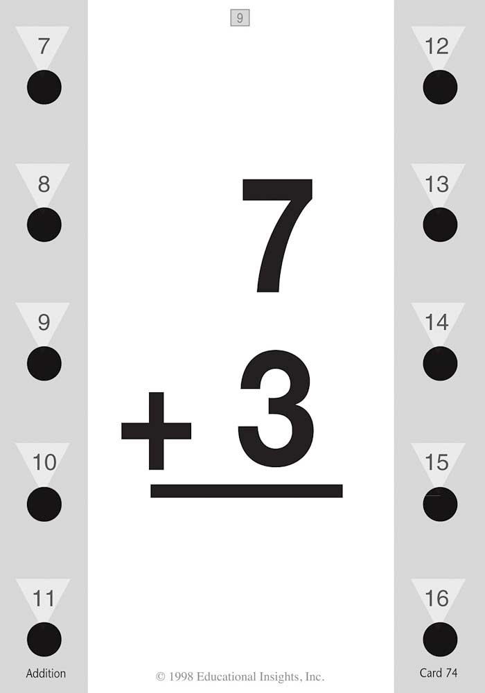 Hot Dots Math Flash Cards - Addition
