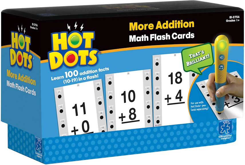 Hot Dots Math Flash Cards - More Addition