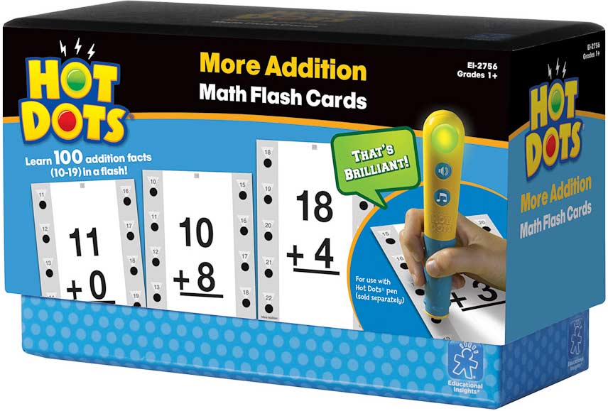Hot Dots Math Flash Cards - More Addition