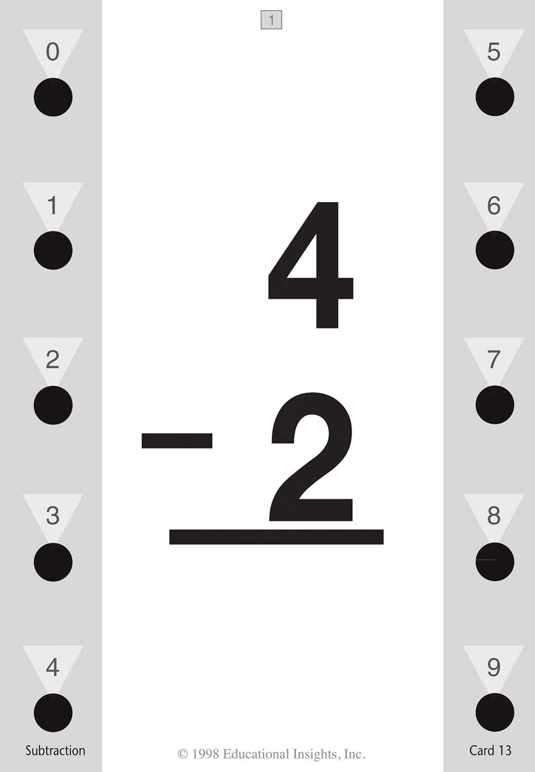 Hot Dots Math Flash Cards - Subtraction