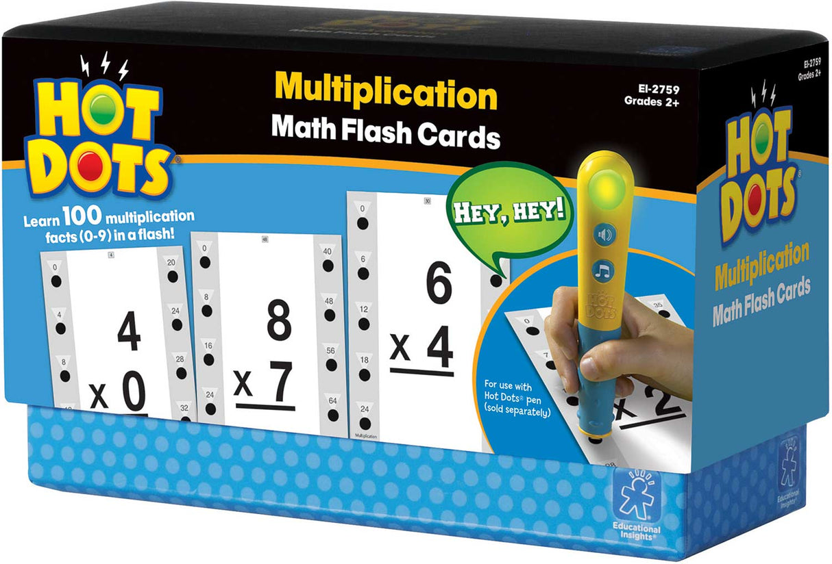 Hot Dots Math Flash Cards - Multiplication