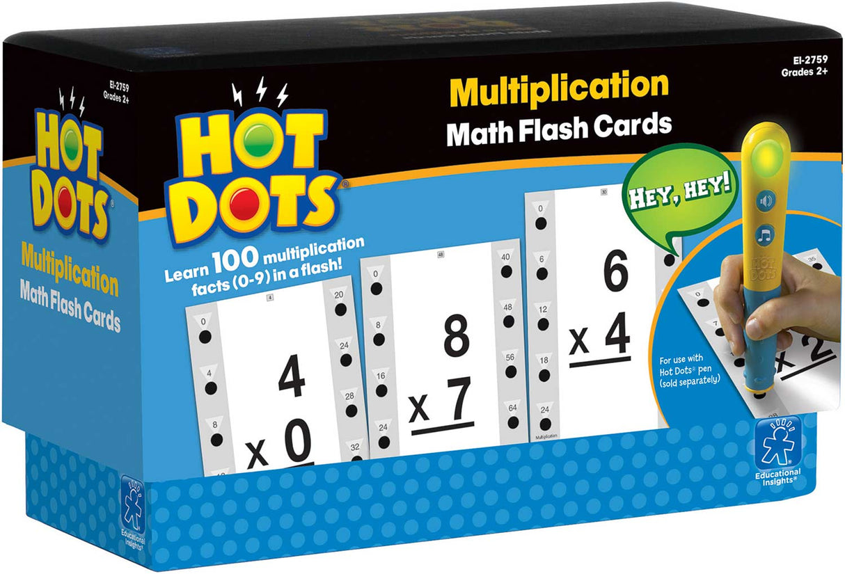 Hot Dots Math Flash Cards - Multiplication