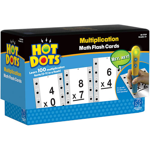 Hot Dots Math Flash Cards - Multiplication