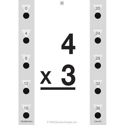 Hot Dots Math Flash Cards - Multiplication