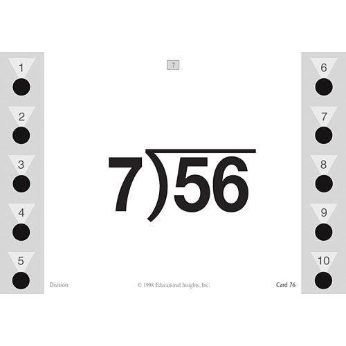 Hot Dots Math Flash Cards Division