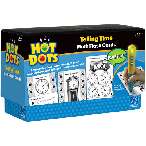 Hot Dots Math Flash Cards - Telling Time