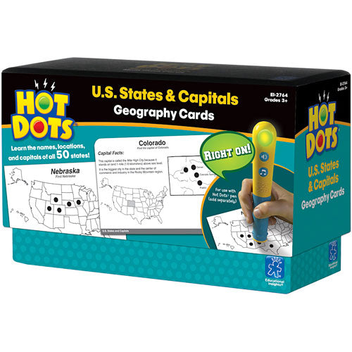 Hot Dots U.S. States & Capitals