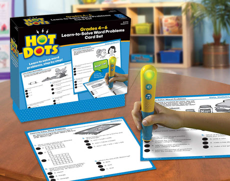 Hot Dots Learn-to-Solve Word Problems Card Set - Grades 4-6