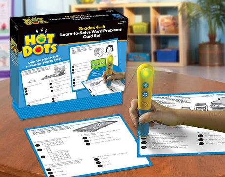 Hot Dots Learn-to-Solve Word Problems Card Set - Grades 4-6