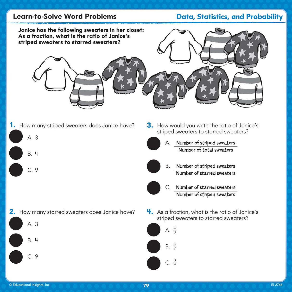 Hot Dots Learn-to-Solve Word Problems Card Set - Grades 4-6