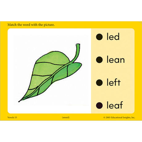 Hot Dots Phonics Flash Cards - Vowels