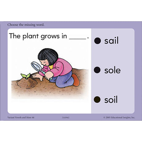 Hot Dots Phonics Variant Vowels