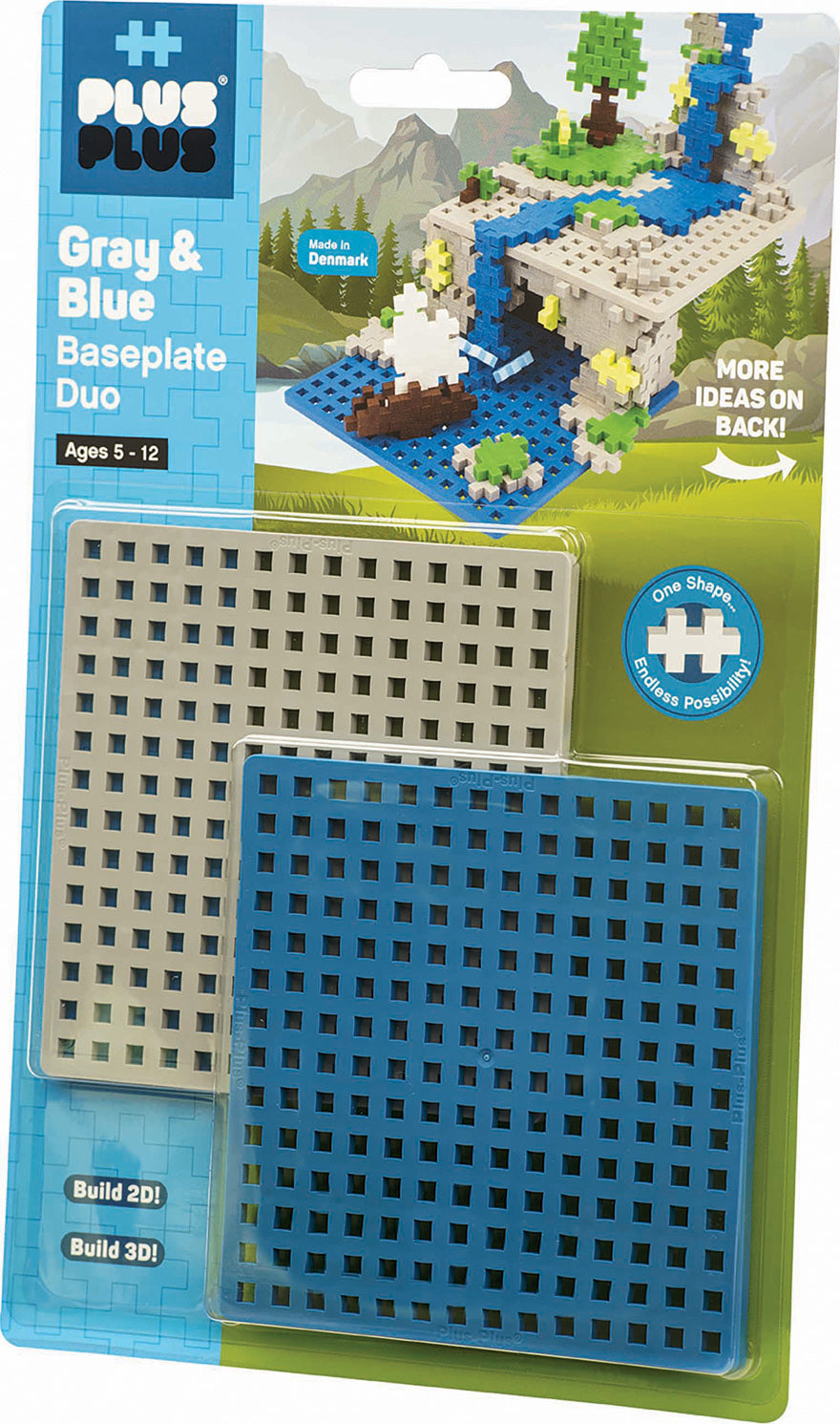 Baseplate Duo - Gray and Blue