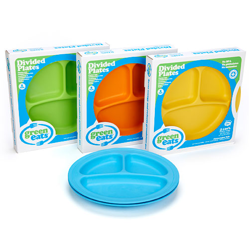 Green Eats Divided Plates-2 Per Set- Assorted Case (2/ Color)