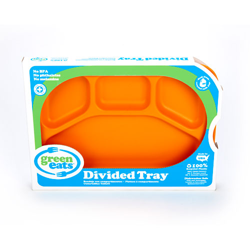 Green Eats Divided Tray-1 Tray Per Sales Unit-orange