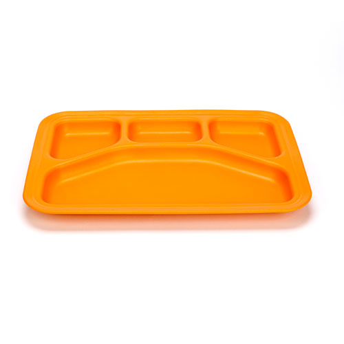 Green Eats Divided Tray-1 Tray Per Sales Unit-orange