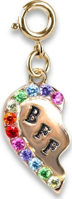 Gold Bff Broken Heart Charm