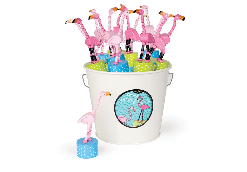 Flamingo Push Puppet