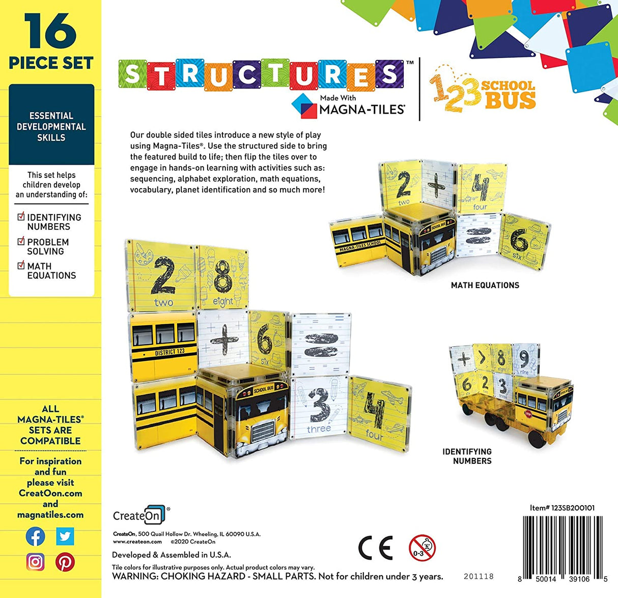 Magna-Tiles 123 School Bus