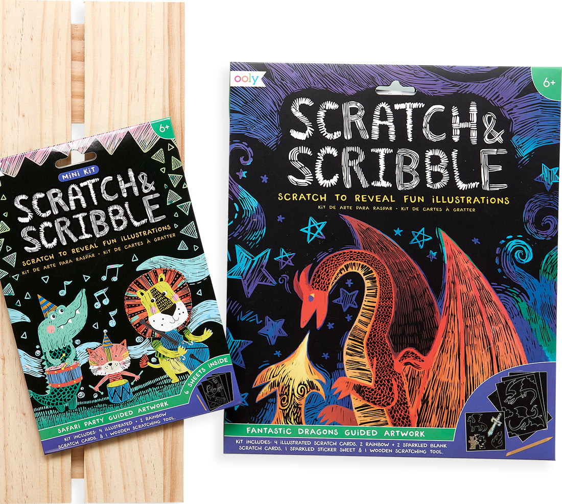 Safari Party Scratch And Scribble Mini Scratch Art Kit