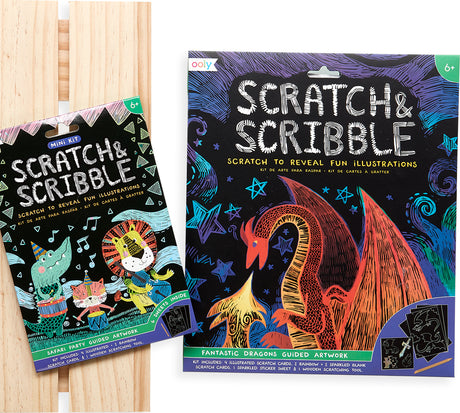 Safari Party Scratch And Scribble Mini Scratch Art Kit