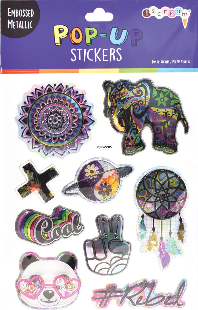 Psychedelic Pop-Up Stickers