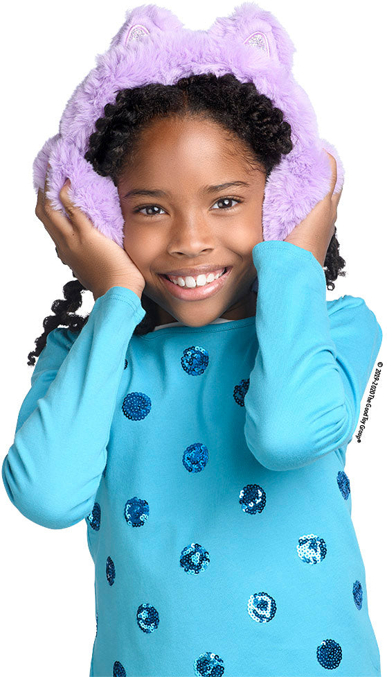 Purple Furry Cat Ear Muffs