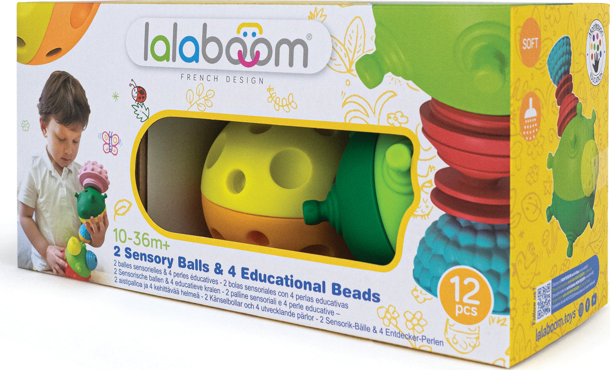 2 Sensory Balls And Beads - 12 Pcs