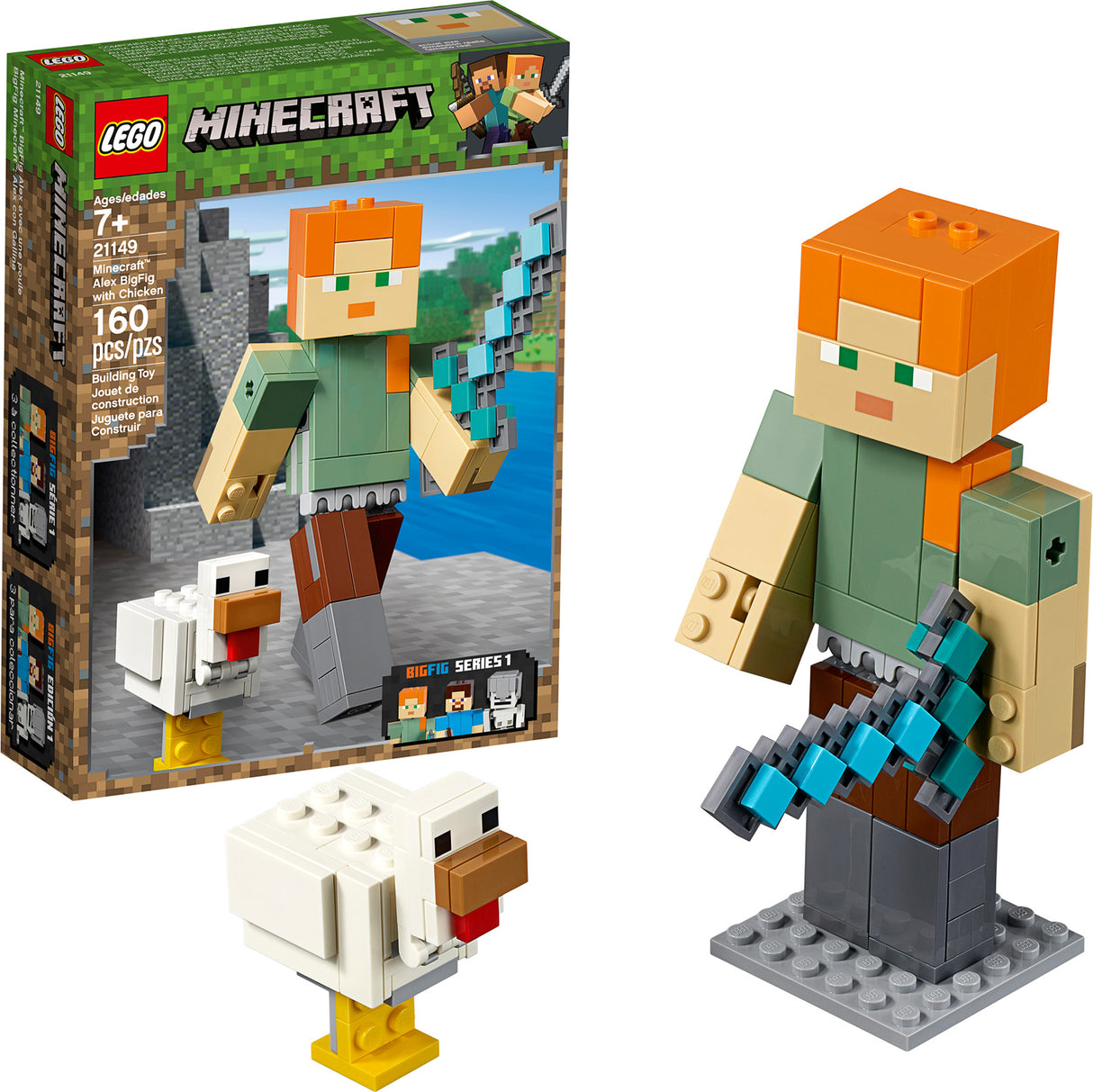 LEGO Minecraft Alex BigFig with Chicken