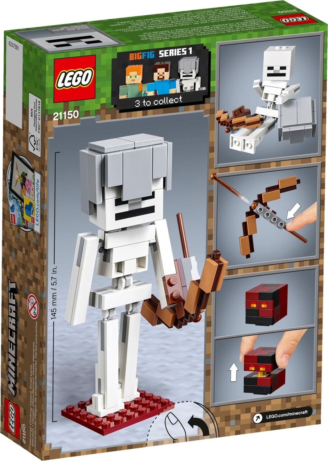 LEGO Minecraft: Skeleton BigFig with Magma Cube