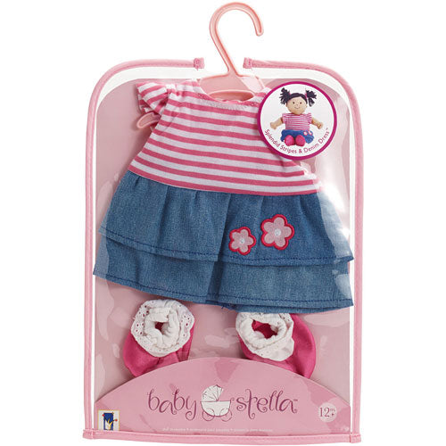 Baby Stella Splendid Stripes & Denim Dress