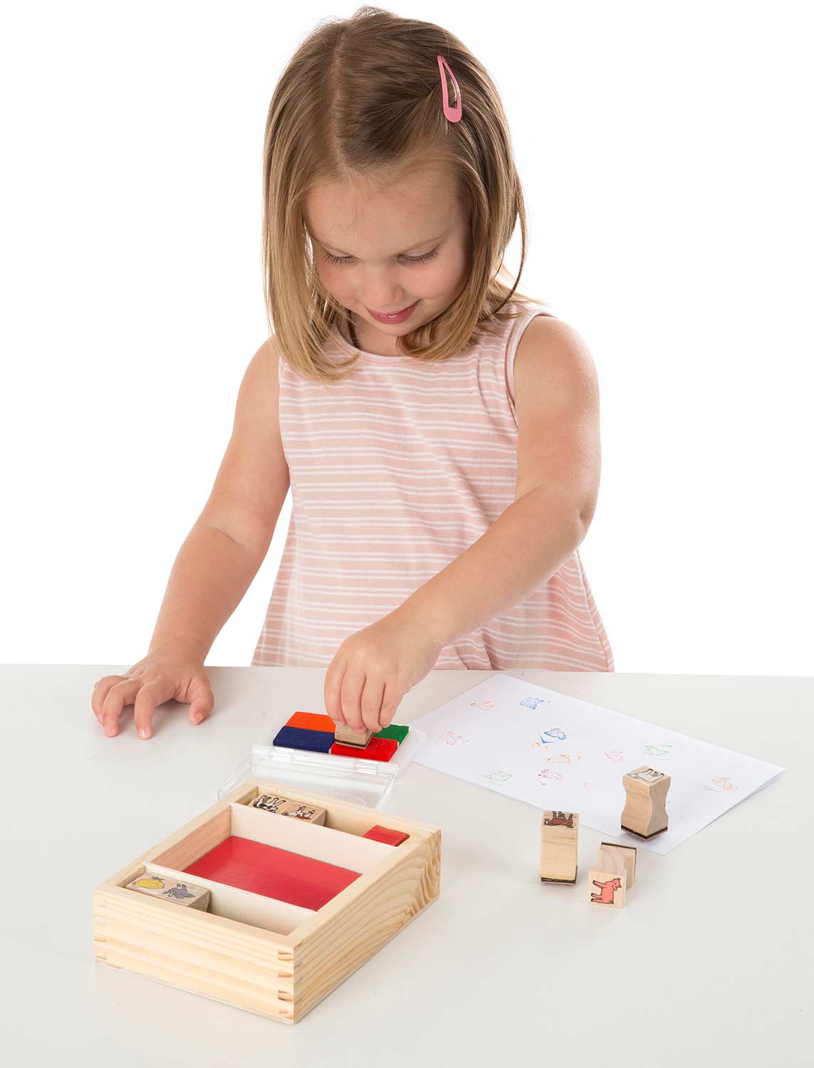 Wooden Stamp Set - Baby Farm Animals